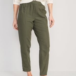 Olive colored Linen Pants BRAND NEW